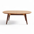 Table à manger ovale en bois avec piètement en métal 150 x 80 x 75cm