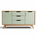 Buffet en bois avec tiroirs de rangement couleur verte 80 x 40 x 75cm