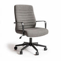 Chaise de bureau en tissu gris avec accoudoirs et roulettes dimensions 60 x 60 x 100cm