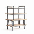 Étagère en bois et métal de 80 x 30 x 100 cm pour rangement polyvalent